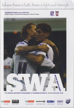 Tranmere Rovers v York City Match Programme 2014-08-09